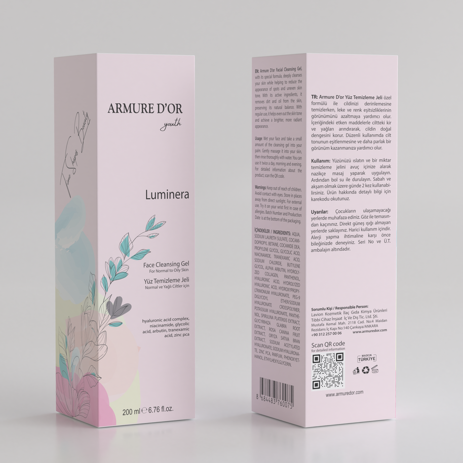 ARMURE D'OR Luminera - Normal Ve Yağlı Ciltler İçin Yüz Temizleme Jeli