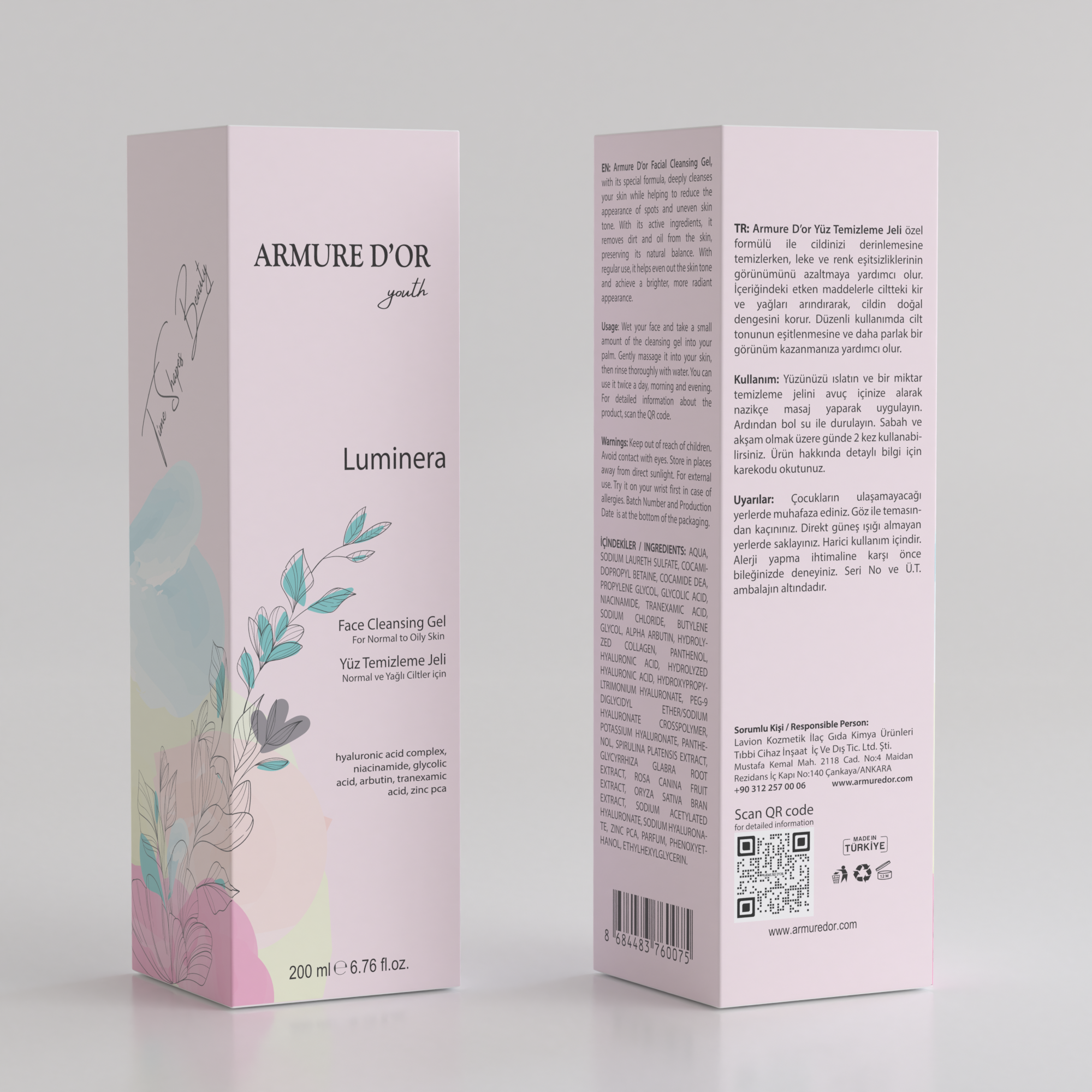 ARMURE D'OR Luminera - Normal Ve Yağlı Ciltler İçin Yüz Temizleme Jeli