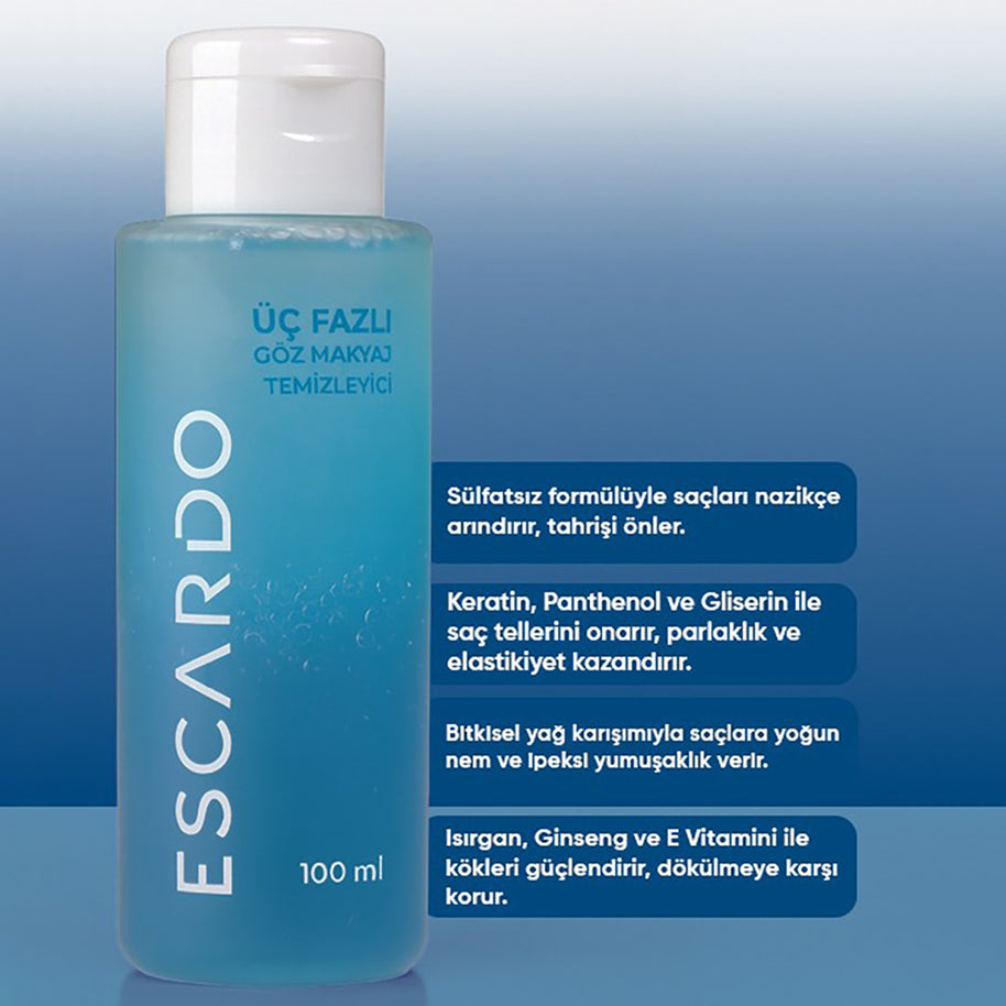Escardo Üç Fazlı Göz Makyaj Temizleyici