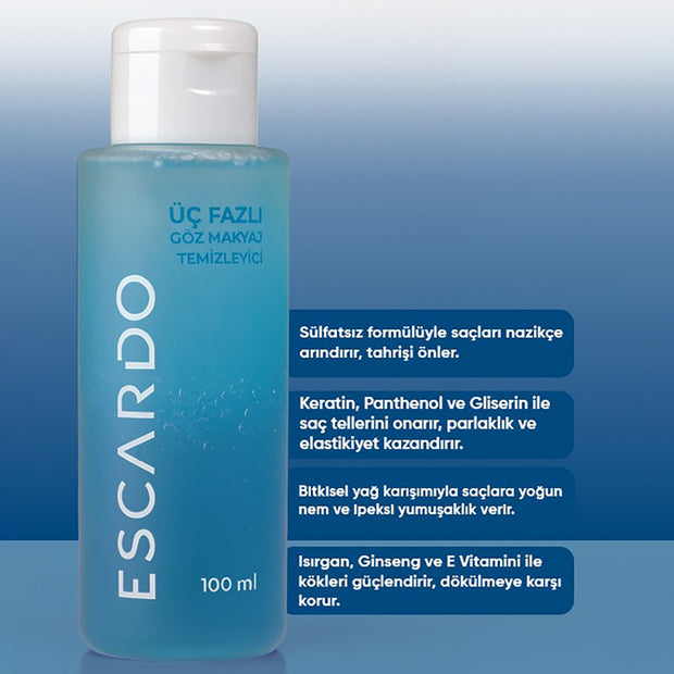 Escardo Üç Fazlı Göz Makyaj Temizleyici
