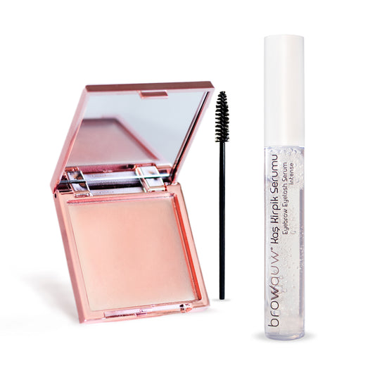 Browwauw Kaş Şekillendirici & Güçlendirici Set (Kaş Sabitleyici Sabun + Kaş Kirpik Serumu Intense)