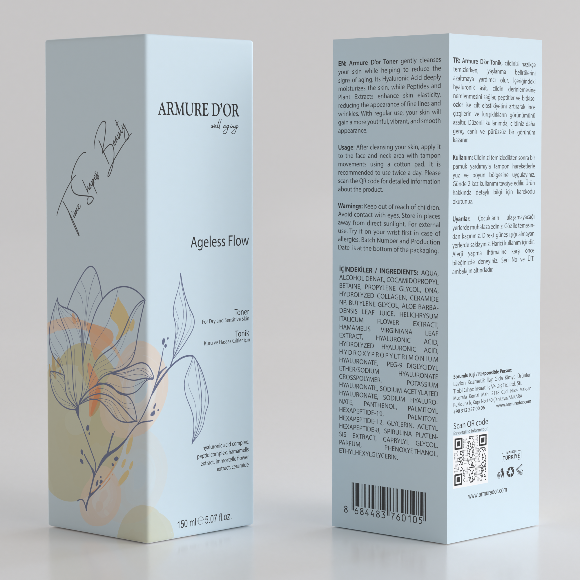 ARMURE D'OR Ageless Flow - Kuru Ve Hassas Ciltler İçin Tonik