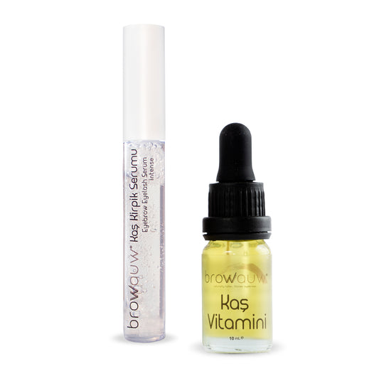 Browwauw Kaş & Kirpik Güçlendirici Seti (Serum + Vitamin)